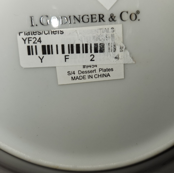 Fat Boy Chef Set of 4 Dessert plate porcelain home essentials and beyond - Picture 10 of 11